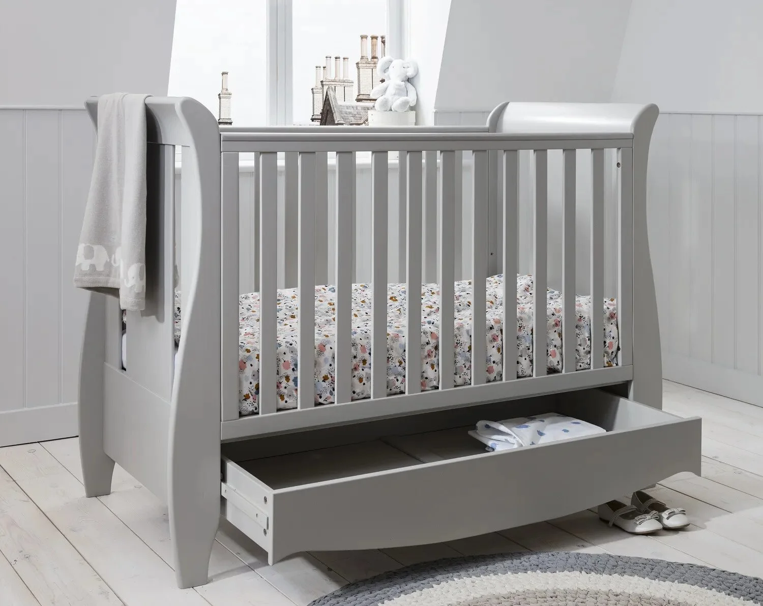Деревянная кроватка 3 в 1 Tutti Bambini Roma Dove Grey
