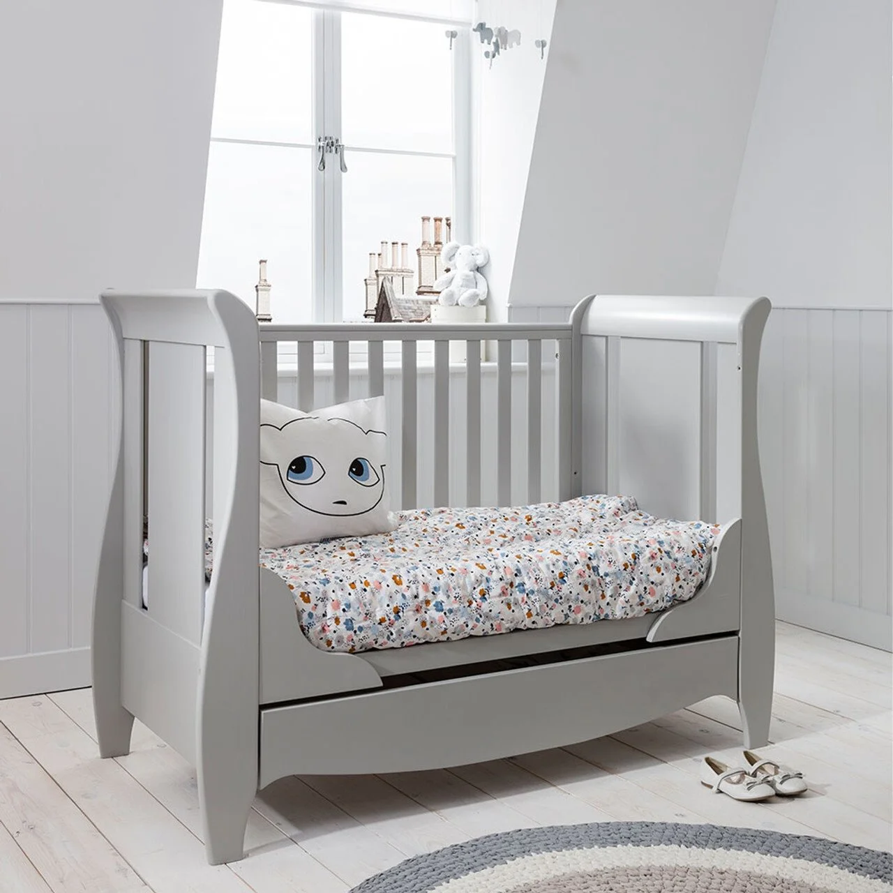 Деревянная кроватка 3 в 1 Tutti Bambini Roma Dove Grey