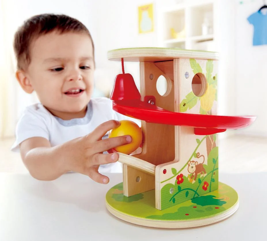Jucarie din lemn Hape Jungle Press and slide foto