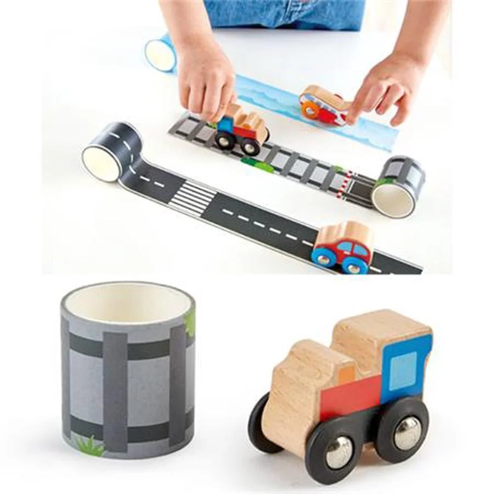 Jucarie din lemn Hape Tape&Roll Train foto