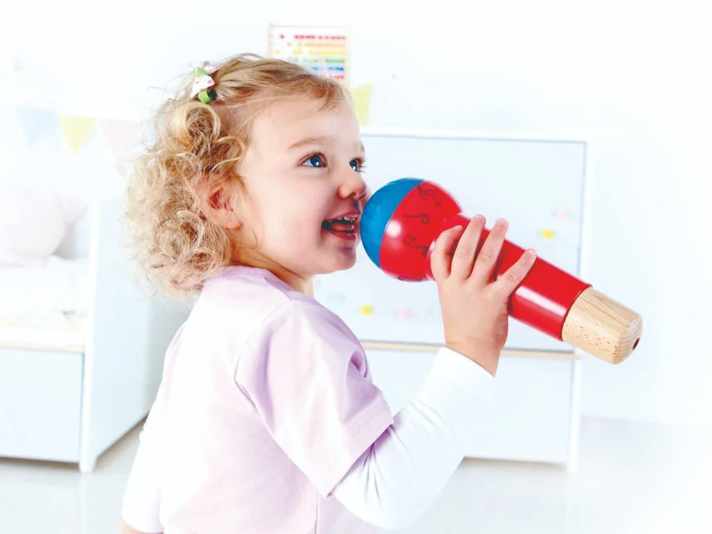 Jucarie din lemn Microfon Hape Mighty Echo foto