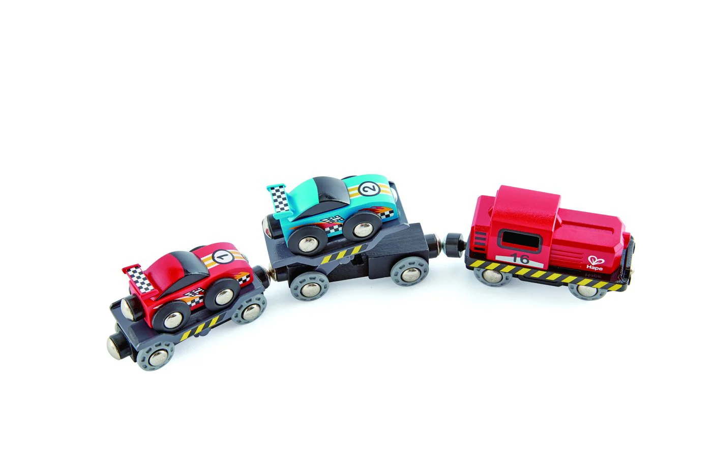 Set de joaca Hape Tren cu masini sportive foto