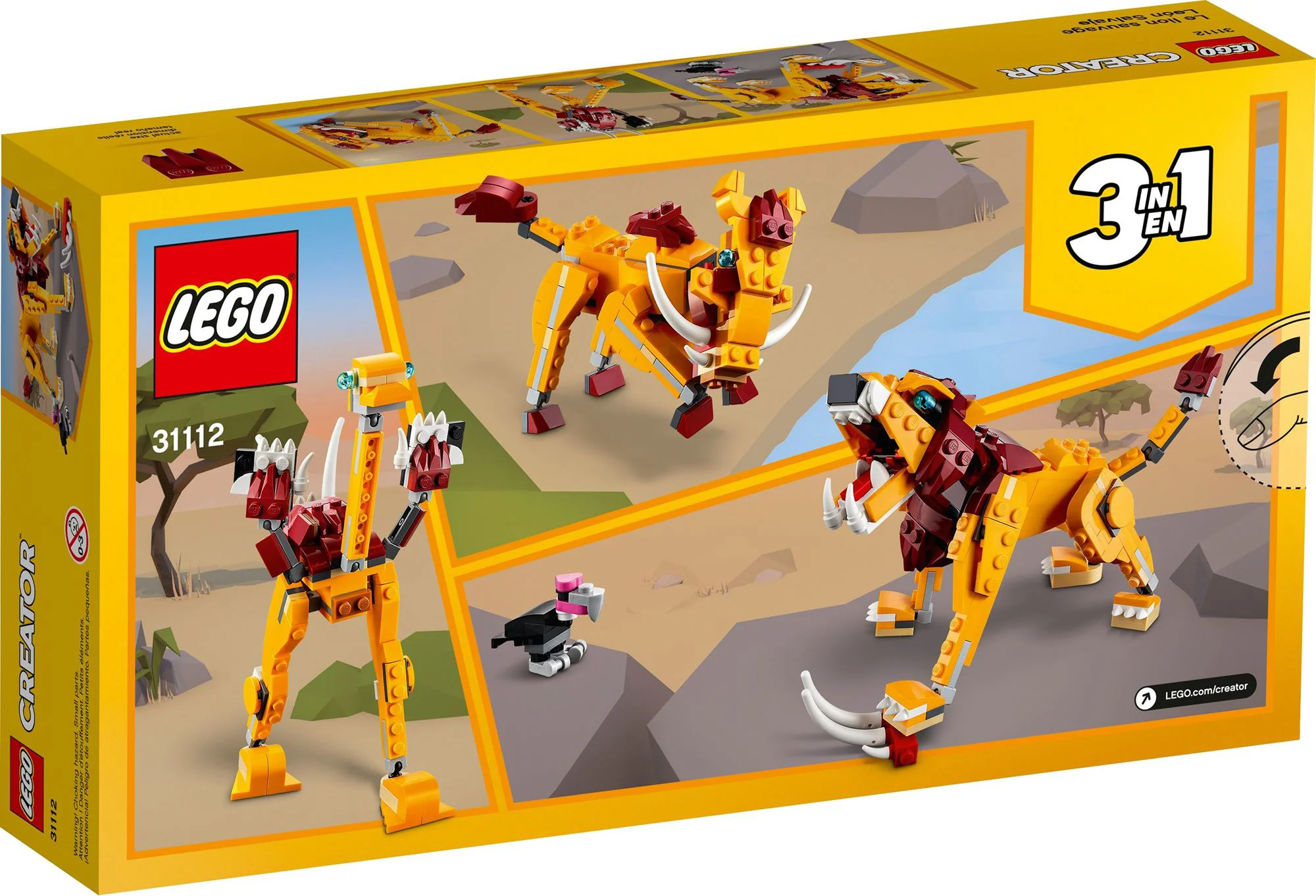 LEGO Creator 3 in 1 Wild Lion foto