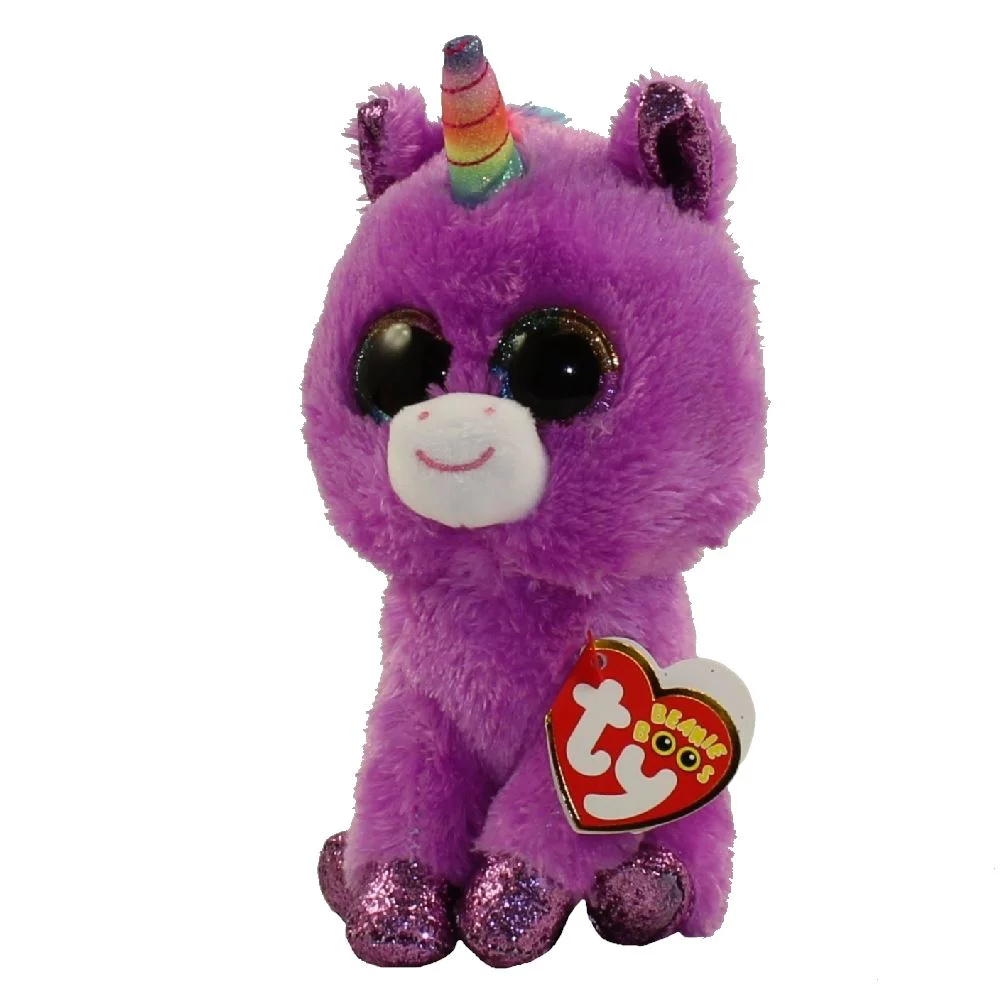 Jucarie de plus TY Unicornul Rosette, 15 cm foto
