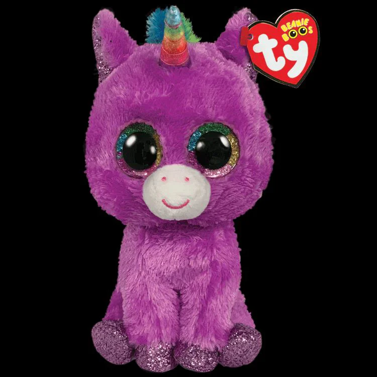Jucarie de plus TY Unicornul Rosette, 15 cm foto