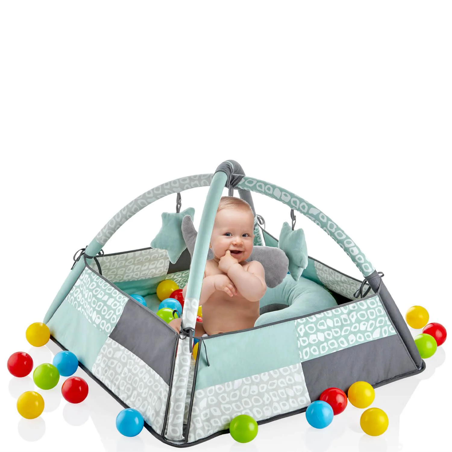 Salteluta de activitati cu bile BabyJem Menta foto