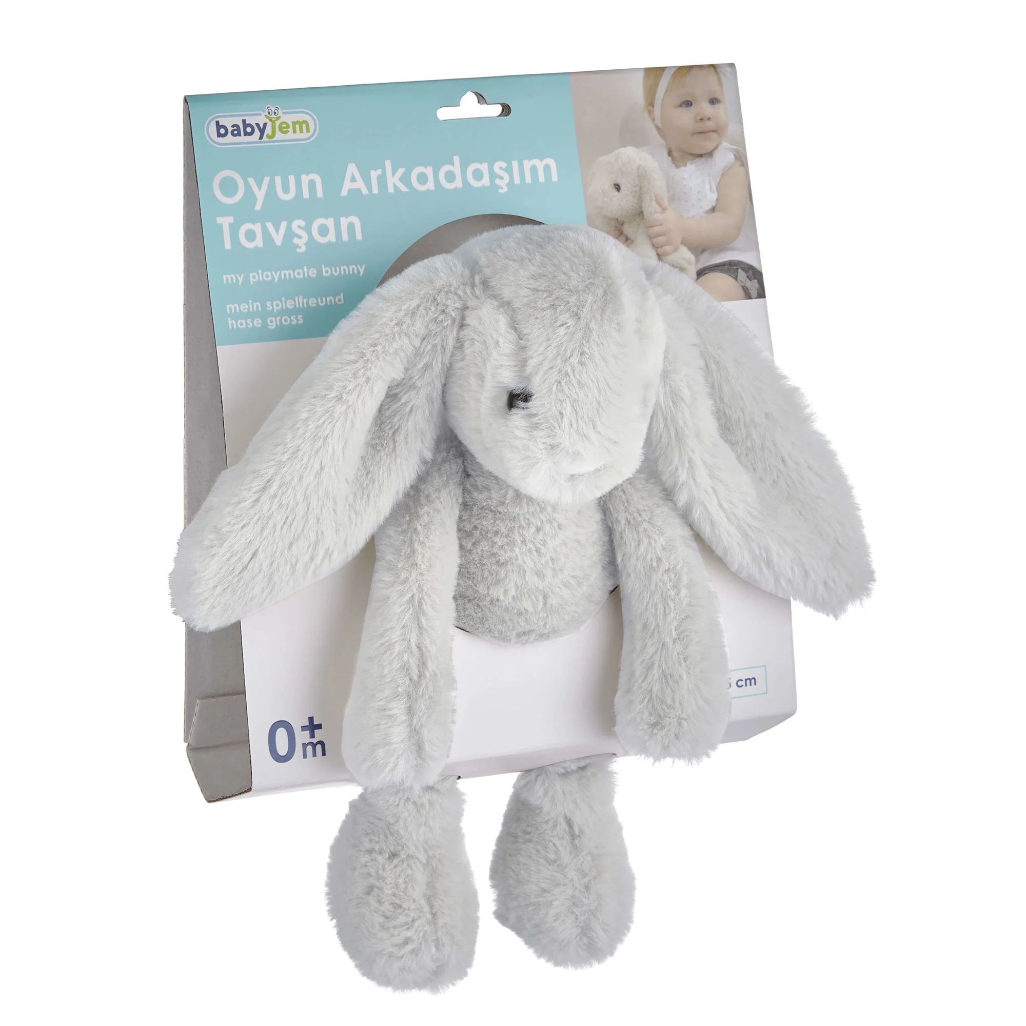 Плюшевая игрушка BabyJem The Beast Bunny Grey, 30 см