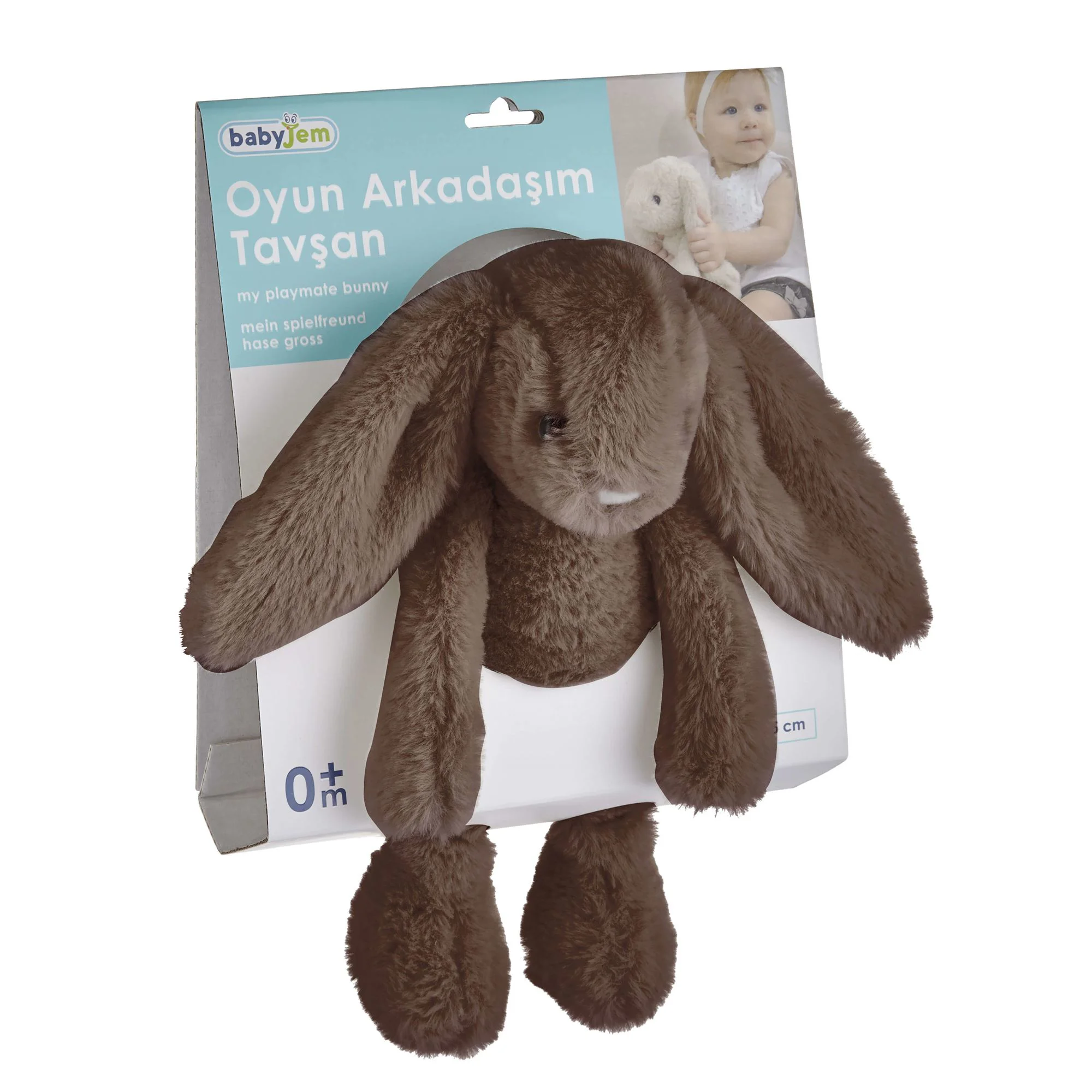 Плюшевая игрушка BabyJem The Beast Bunny Dark Brown, 30 см