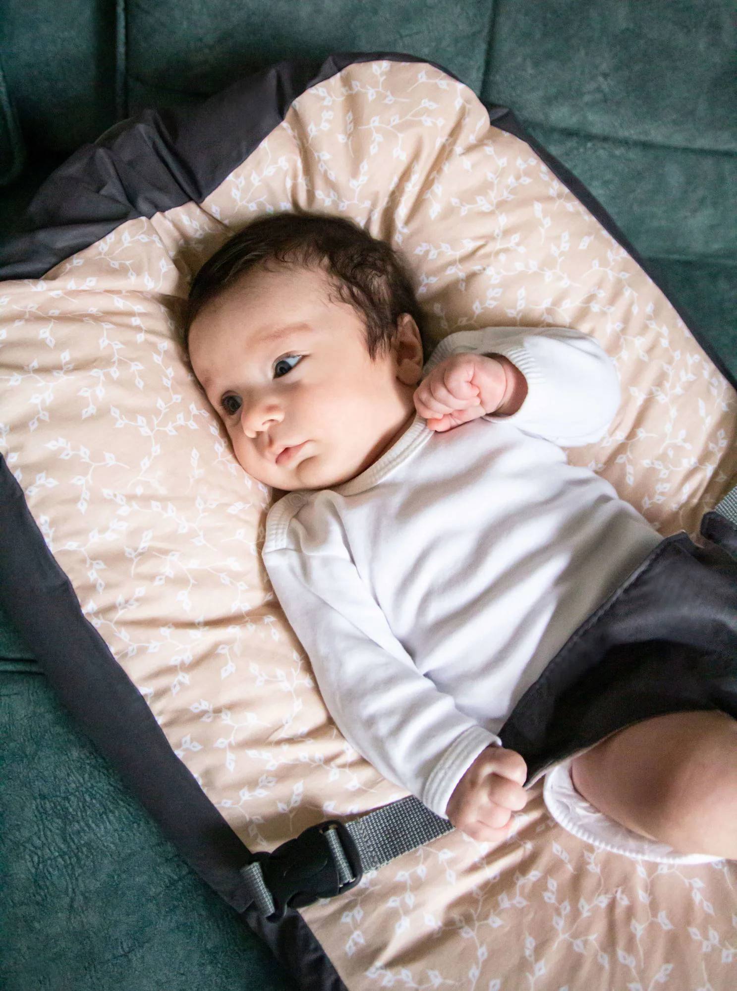 Saltea anti-alunecare cu ham pentru bebelusi BabyJem Roz foto