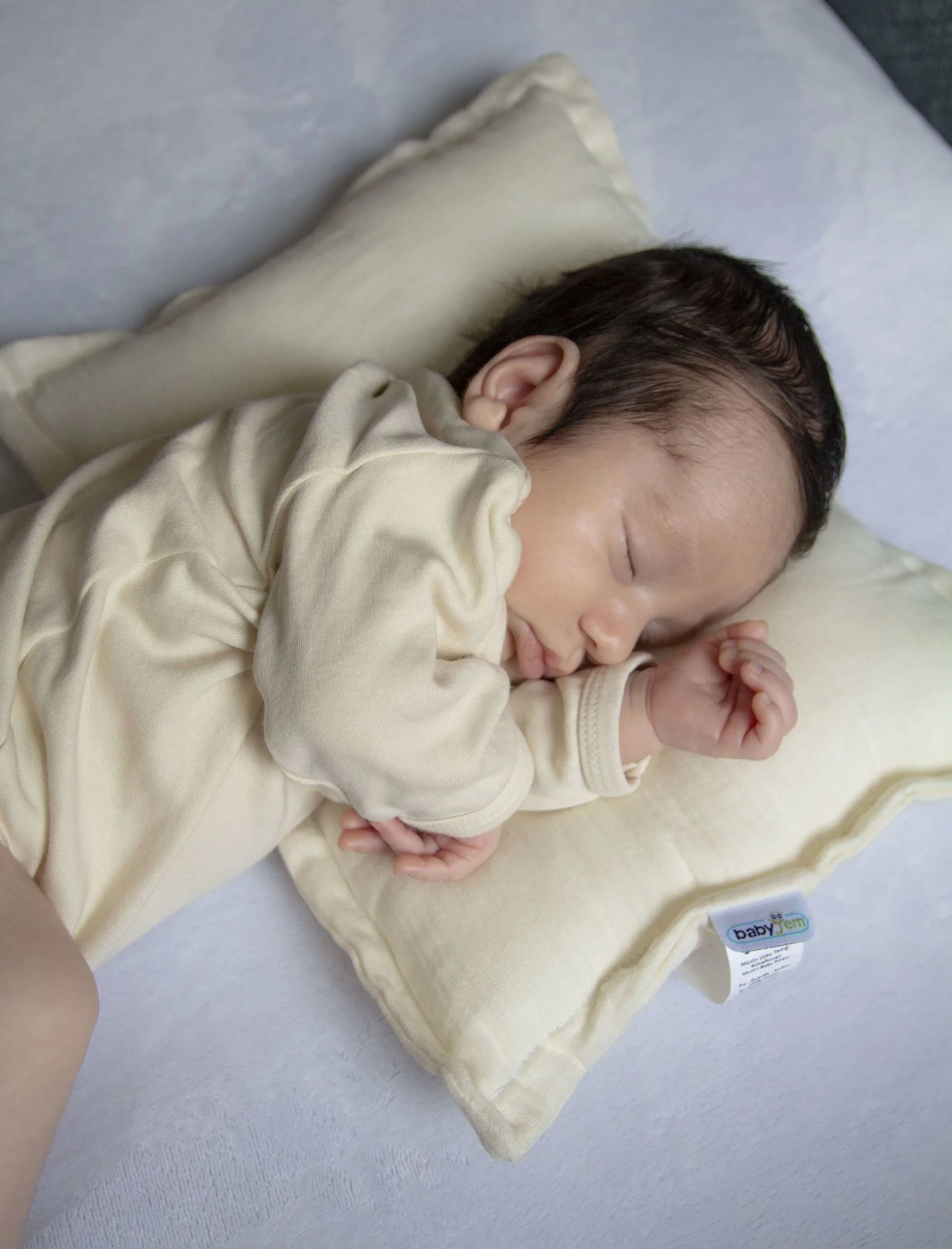Муслиновая подушка BabyJem Ecru foto