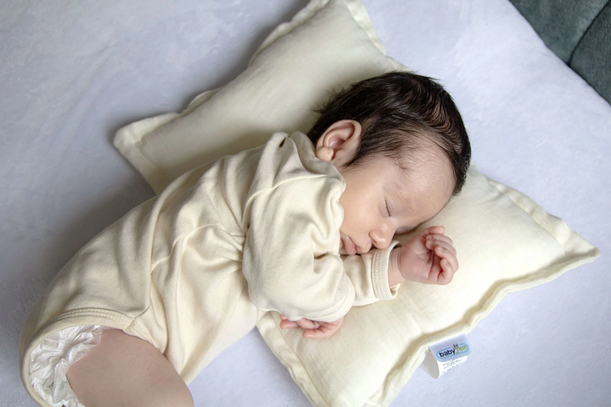 Муслиновая подушка BabyJem Ecru foto