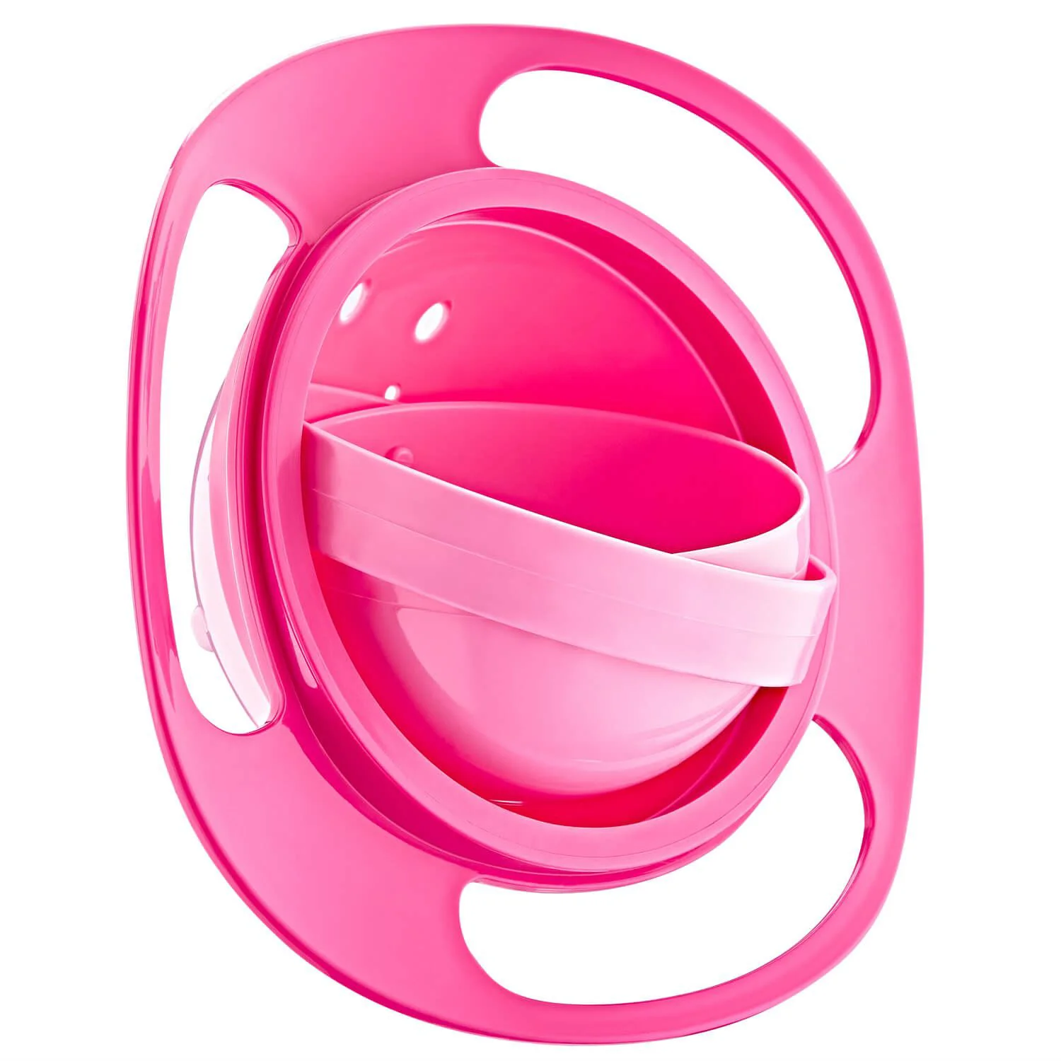 Многофункциональная миска с крышкой и вращением на 360 градусов BabyJem Amazing Bowl Pink