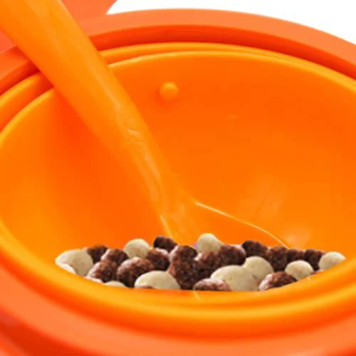 Многофункциональная миска с крышкой и вращением на 360 градусов BabyJem Amazing Bowl Orange