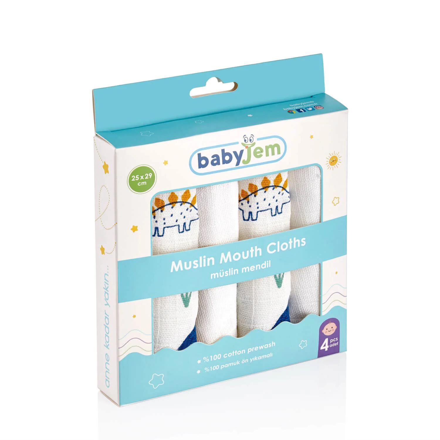 Set prosopel pentru alaptare BabyJem Zoo din muselina foto