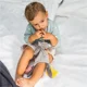 Jucarie imbratisari cu inel de dentitie si suport pentru suzeta BabyOno Koala Saul, gri foto