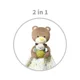 Jucarie-paturica din plus Babyono Ursuletul Teddy Gradinarul (0+ luni) foto