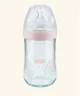Biberon din sticla NUK Nature Sense cu tetina din silicon (0-6 luni), 240 ml
