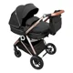 Коляска 3 в 1 BabyGo AIR Halime Black, рама Gold