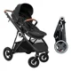 Коляска 3 в 1 BabyGo AIR Halime Black, рама Black