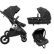 Коляска 3 в 1 BabyGo AIR Halime Black, рама Black