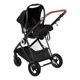 Коляска 3 в 1 BabyGo AIR Halime Black, рама Black