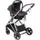 Коляска 3 в 1 BabyGo Halime Gray, рама Silver