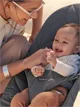 Кресло-шезлонг BabyBjorn Bliss Anthracite, хлопок