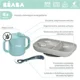 Set de masa din silicon Beaba Blue, 3 piese