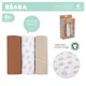 Set Muselina Beaba Herisson Marron din bumbac organic, 3 buc.