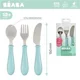 Set 3 tacamuri din inox Beaba Airy Green