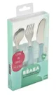 Set 3 tacamuri din inox Beaba Airy Green