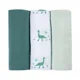 Набор муслиновых пеленок Beaba Jurassic Green 70x70 см, 3 шт.