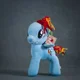 Jucarie de plus Stip Pony Albastru, 30 cm foto