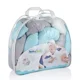 Protectie laterala BabyJem Bumper impletit Albastru foto