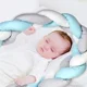 Protectie laterala BabyJem Bumper impletit Albastru foto