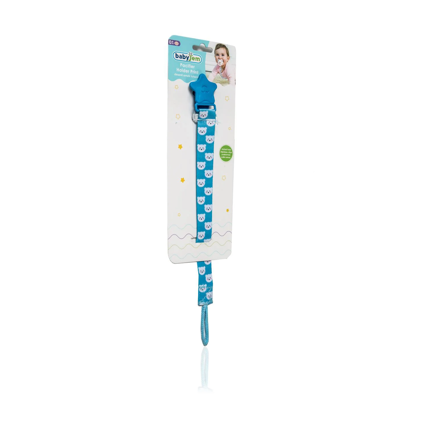 Цепочка для пустышки BabyJem Blue foto
