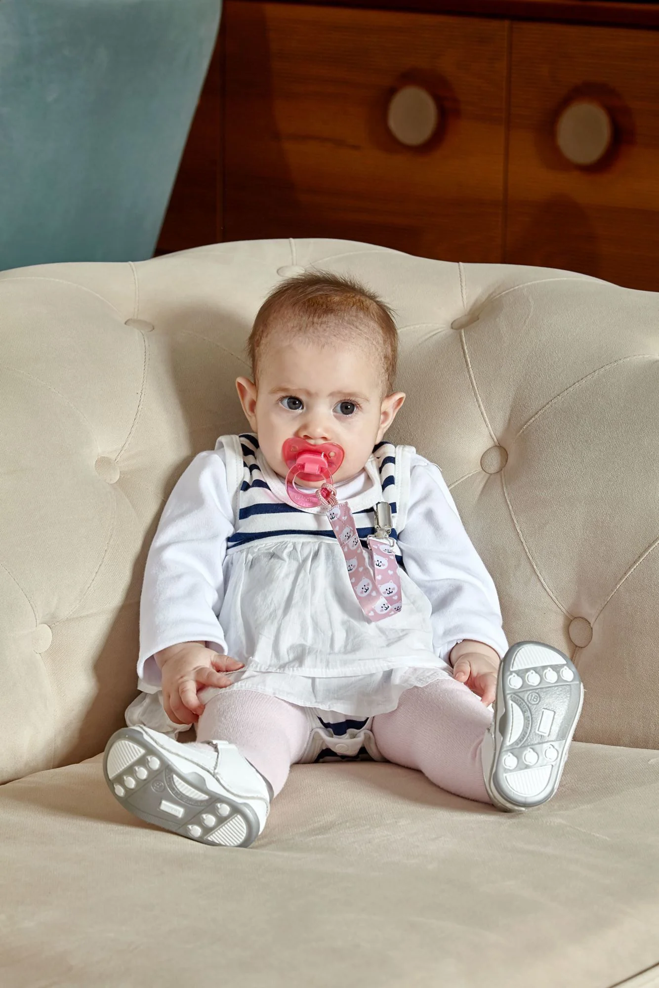 Цепочка для пустышки BabyJem Pink foto