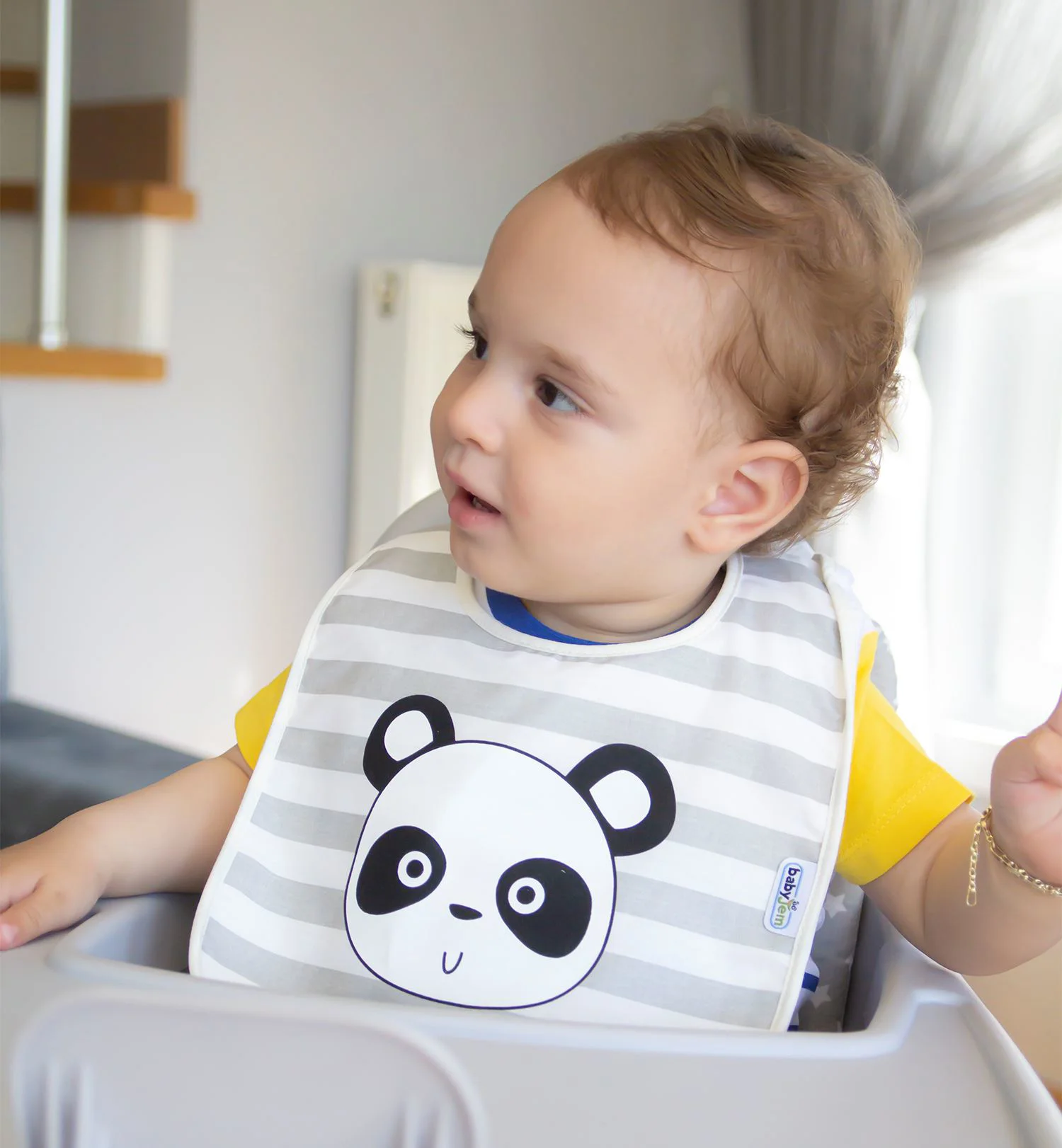 Baveta pentru copii BabyJem Gri foto