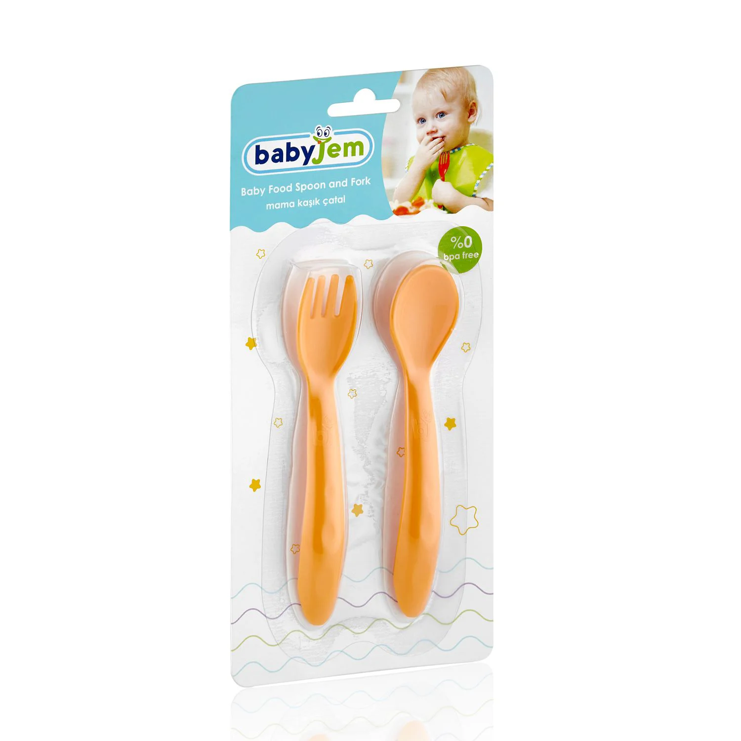 Набор ложек и вилок BabyJem Yellow