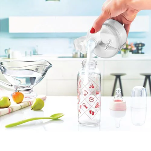 Контейнер для сухого молока с 3 отделениями BabyJem White