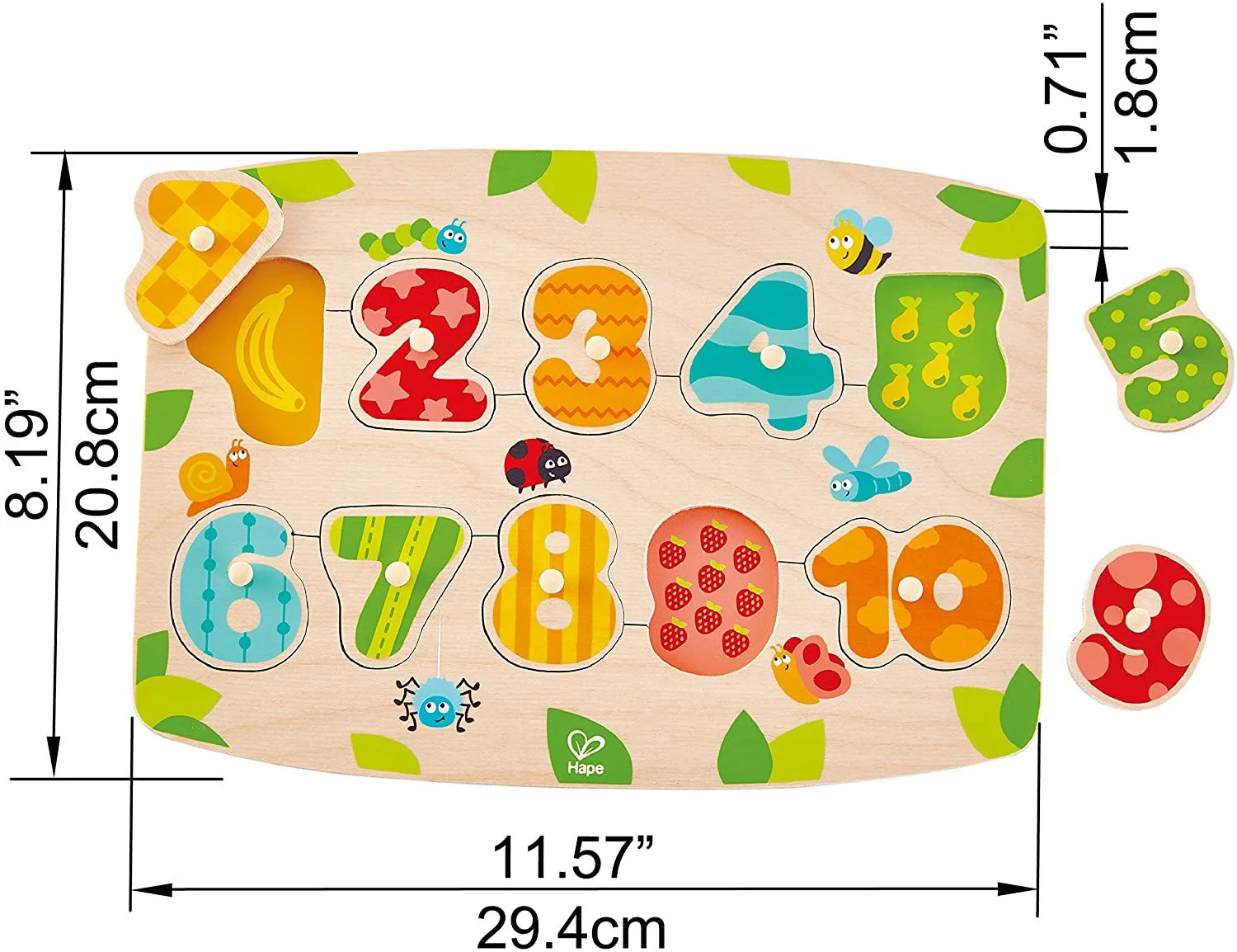 Puzzle din lemn Hape Cifre foto