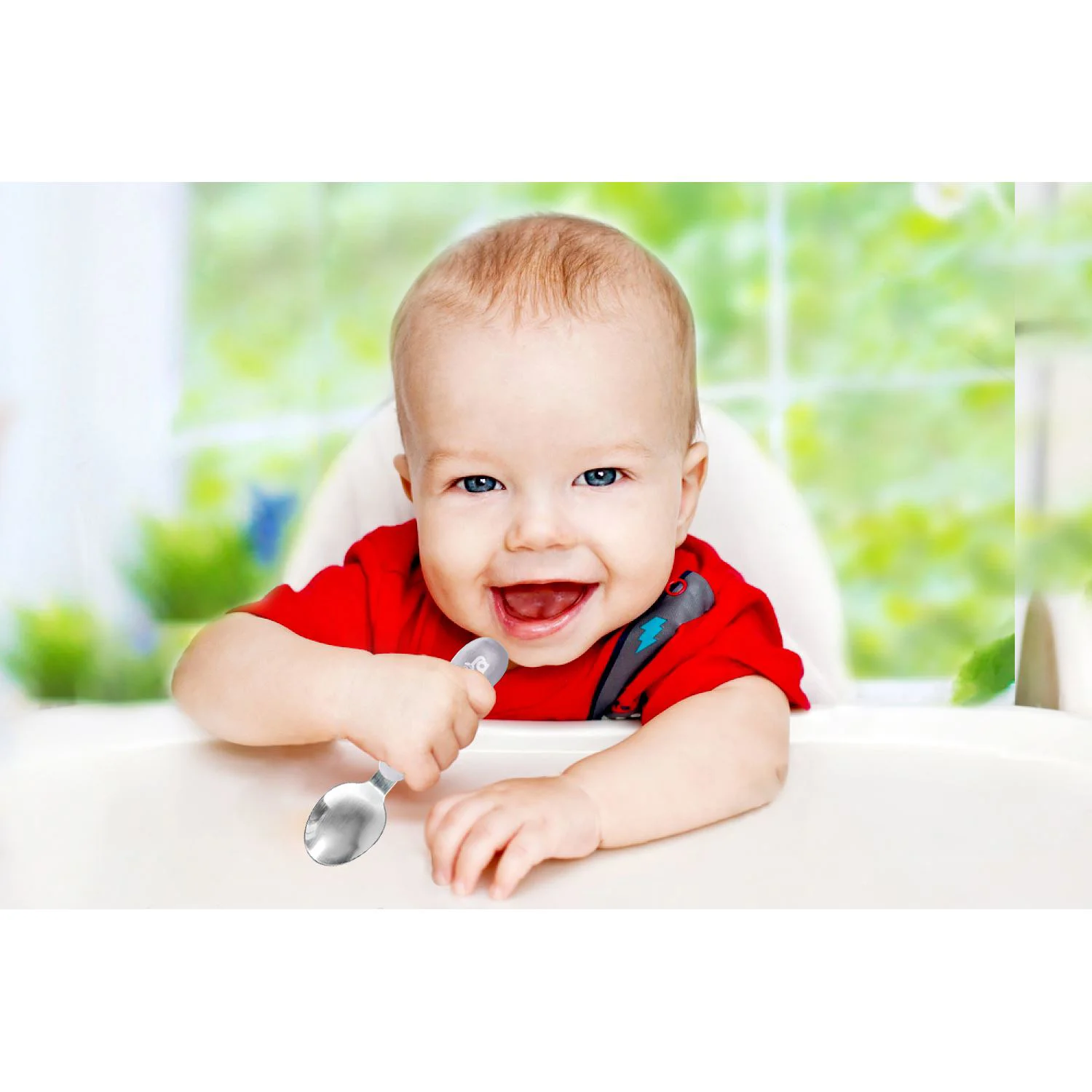 Набор столовых приборов BabyJem Grey из нержавеющей стали
