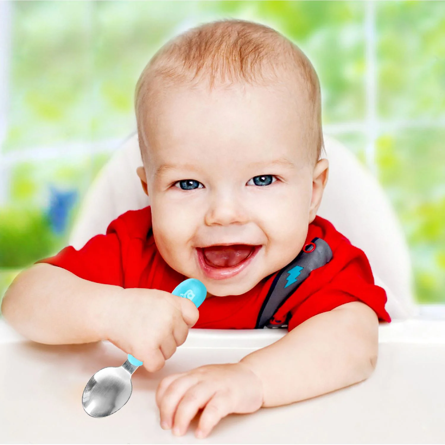 Набор столовых приборов BabyJem Blue из нержавеющей стали