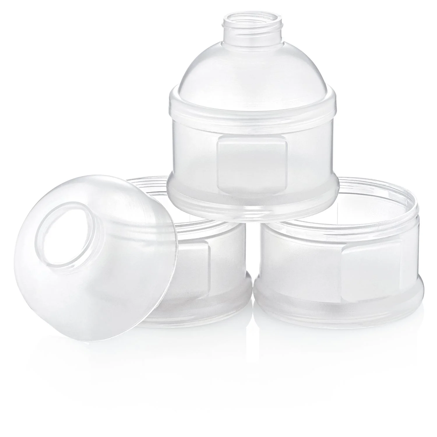Контейнер для сухого молока с 3 отделениями BabyJem White