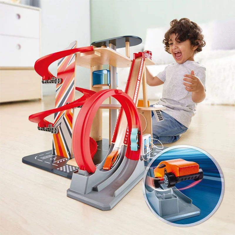 Игровой набор Hape Парковка деревянная, многоуровневая foto