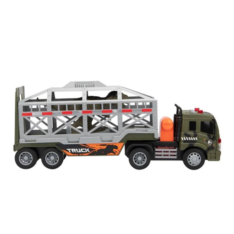 Camion Wenyi pentru transport dinozauri cu frictiune (lumini /sunete) 1:16 foto