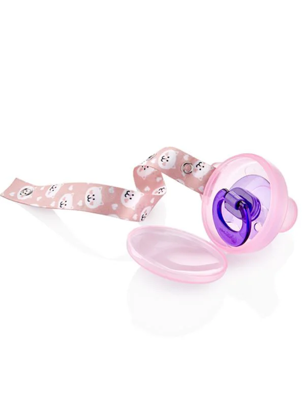 Коробка для пустышки с цепочкой BabyJem Pink foto