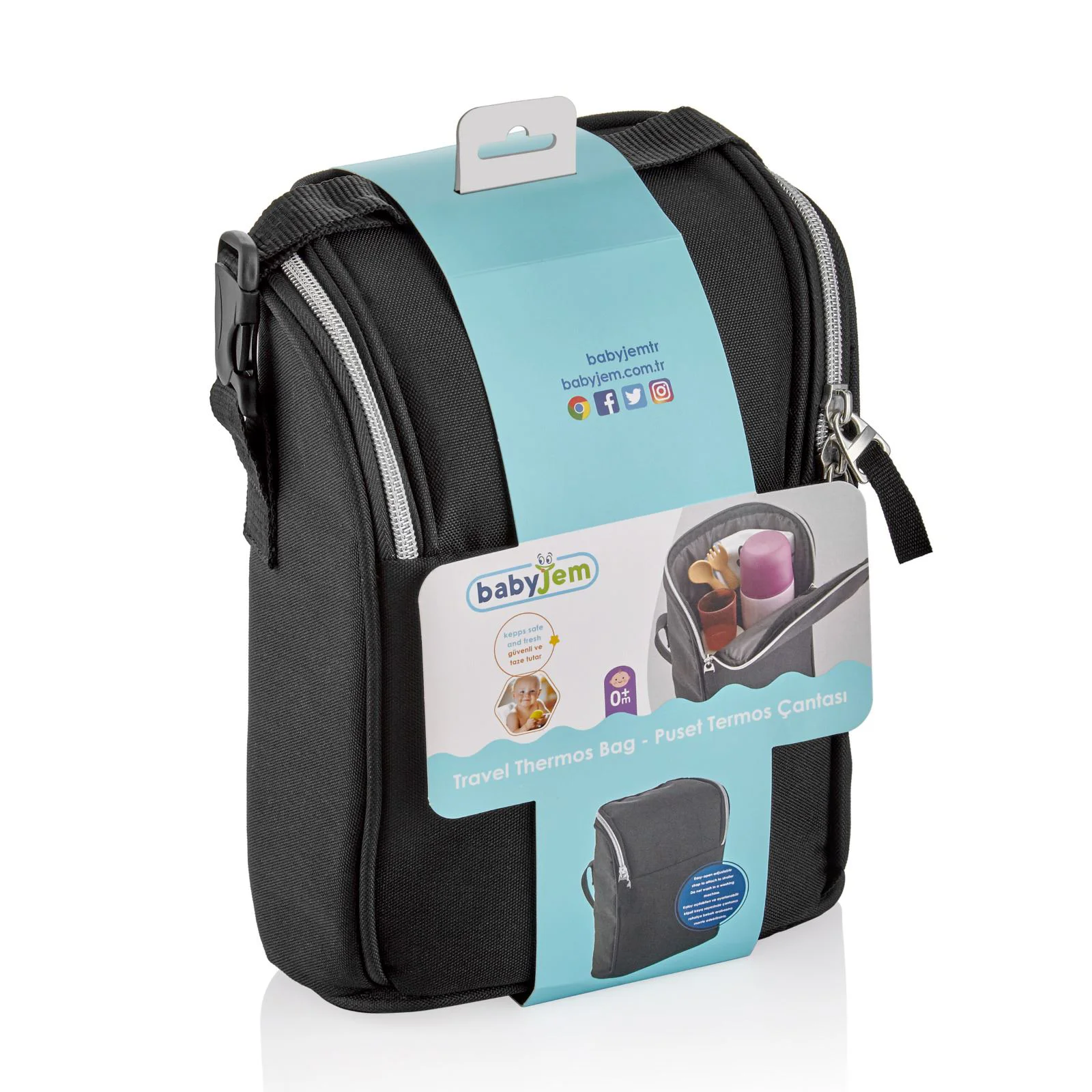 Термоизоляционная сумка BabyJem Handy Travel Black foto