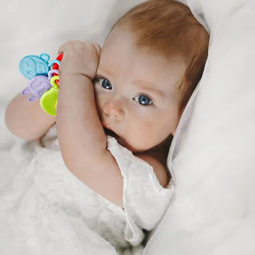 Игрушка для прорезывания зубов BabyJem Rattle Teether Красная