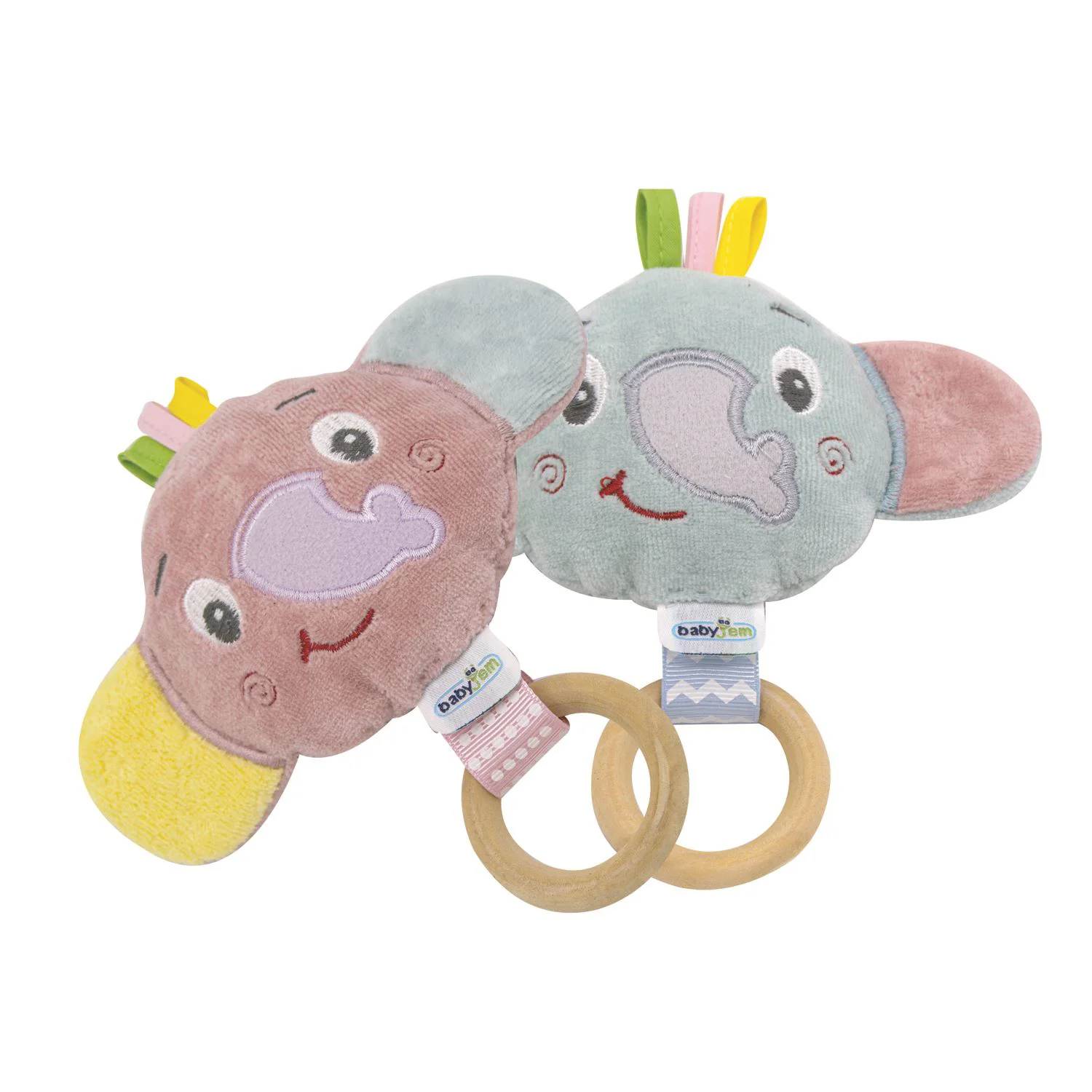 Jucarie pentru bebelusi BabyJem Elephant Toy Roz